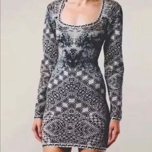 Herve Leger Dress Melissa Violet Plum Size Small